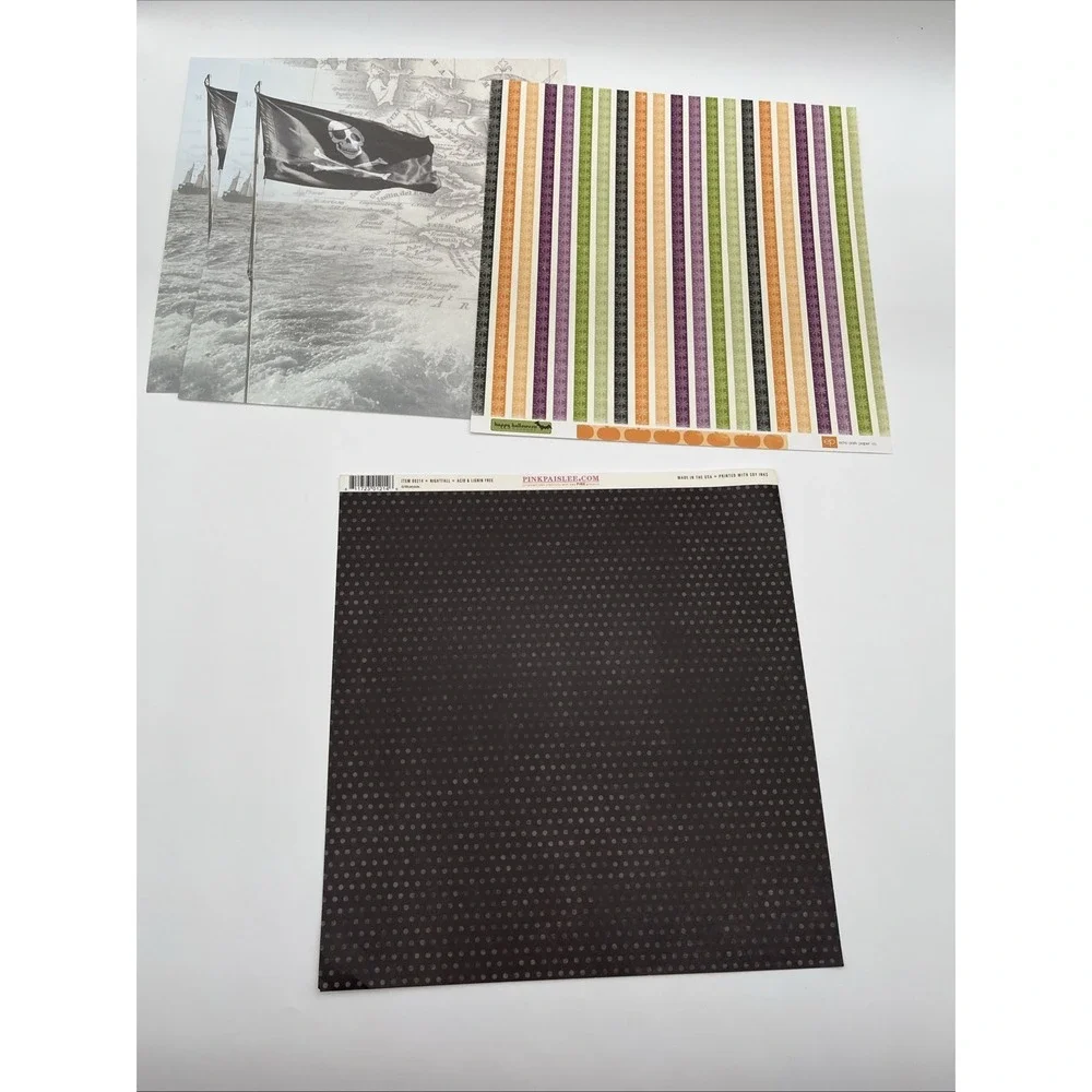 Vintage Halloween Scrapbook Paper Lot 12x12 My Mind's Eye Bella Blvd